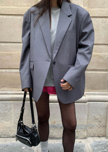 Grey Oversized Blazer