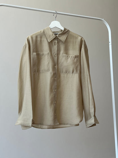 Beige Button Down Shirt