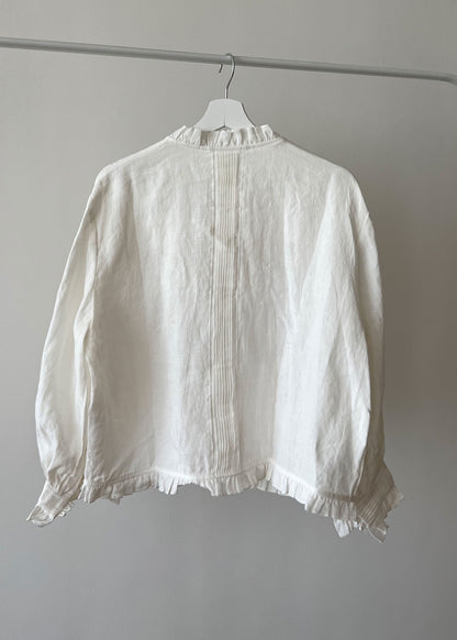 Colette Embroidered Linen Blouse