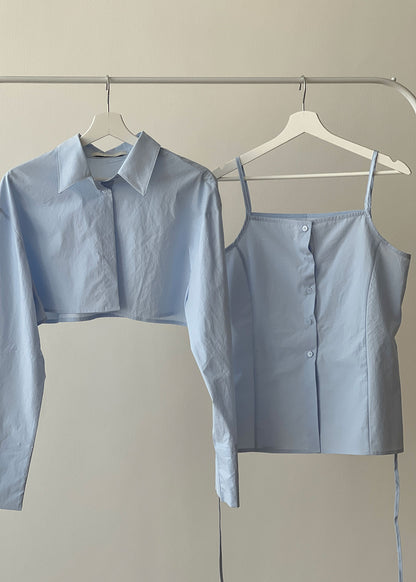 Blue Bolero Shirt Set