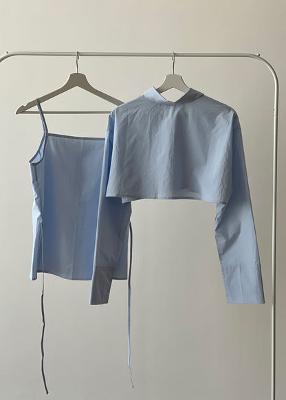 Blue Bolero Shirt Set