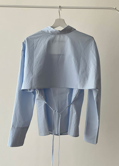 Blue Bolero Shirt Set