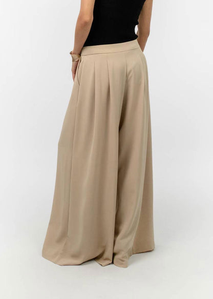 Beige Wide Pants