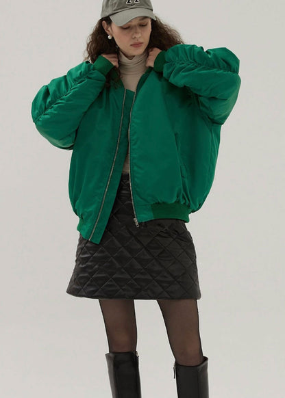 Green Bomber Padded Jacket